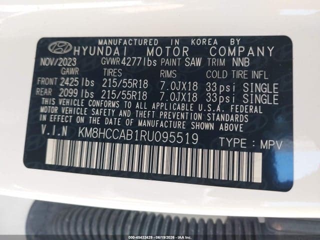 2024 HYUNDAI KONA SEL 9
