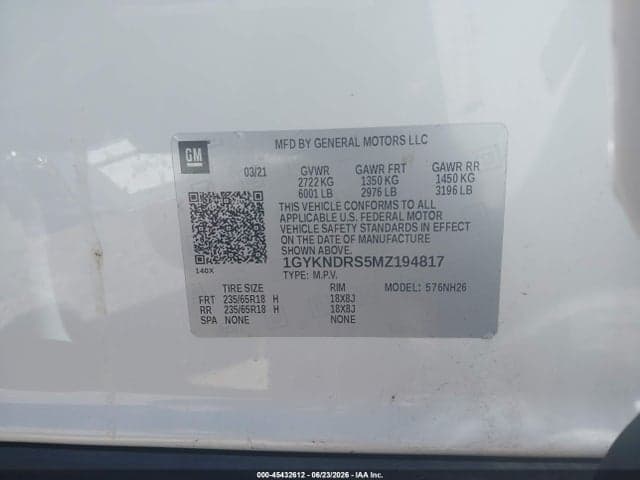 2021 CADILLAC XT5 AWD 9
