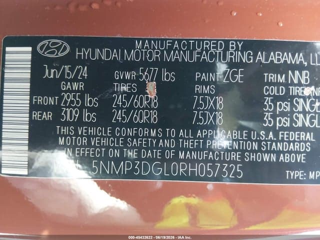 2024 HYUNDAI SANTA FE XRT 9