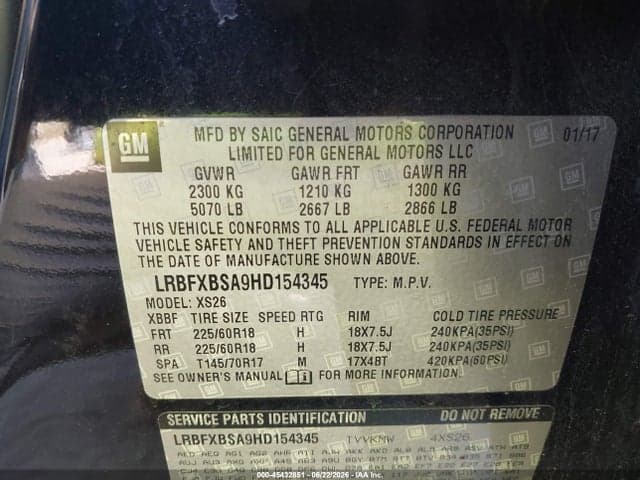 2017 BUICK ENVISION ESSENCE 9