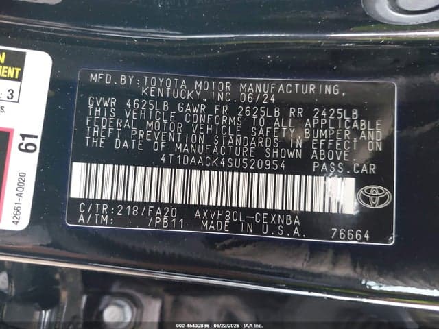 2025 TOYOTA CAMRY LE 9
