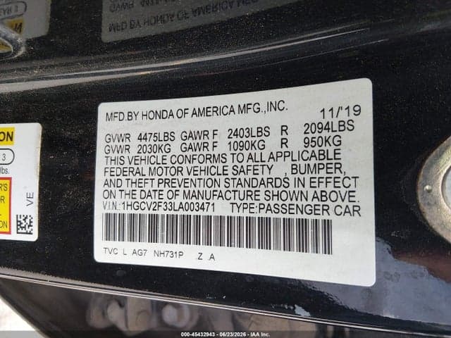 2020 HONDA ACCORD SPORT 2.0T 9