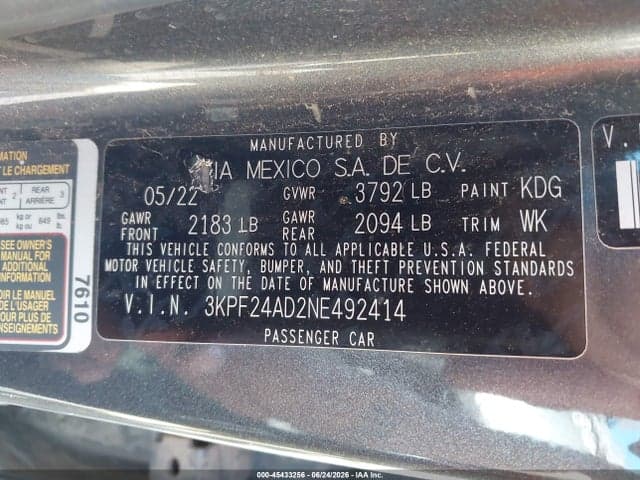 2022 KIA FORTE LXS 9