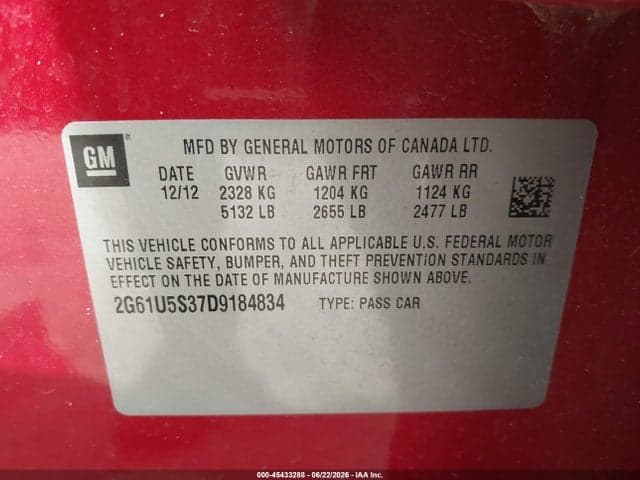 2013 CADILLAC XTS PLATINUM 9