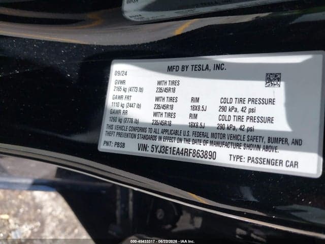 2024 TESLA MODEL 3 10