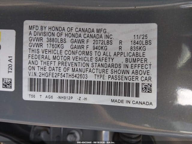 2026 HONDA CIVIC SPORT 9