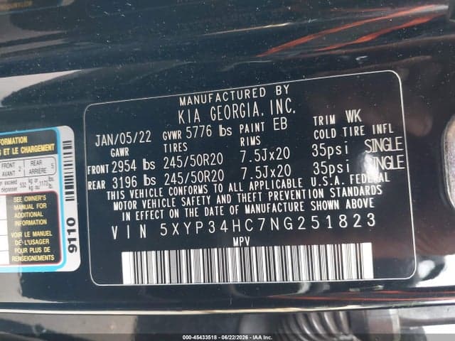 2022 KIA TELLURIDE EX 9