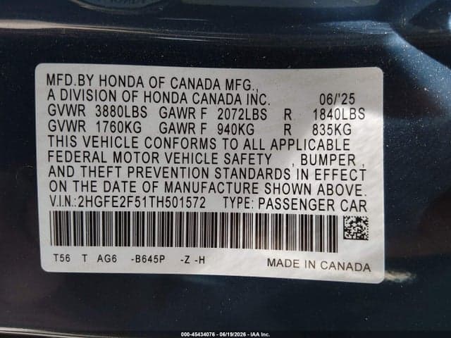 2026 HONDA CIVIC SPORT 9