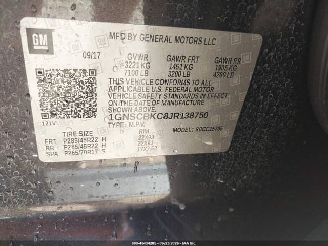 2018 CHEVROLET TAHOE LT 9