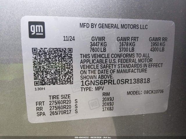 2025 CHEVROLET TAHOE 4WD Z71 9