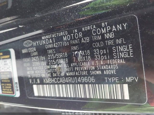 2024 HYUNDAI KONA SEL 9