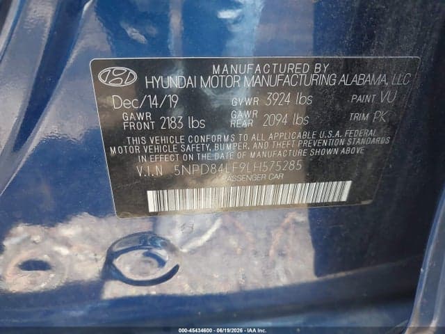 2020 HYUNDAI ELANTRA SEL 9