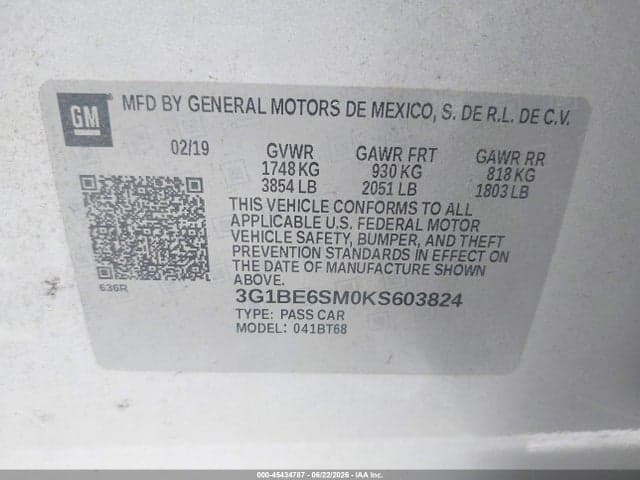 2019 CHEVROLET CRUZE LT 9