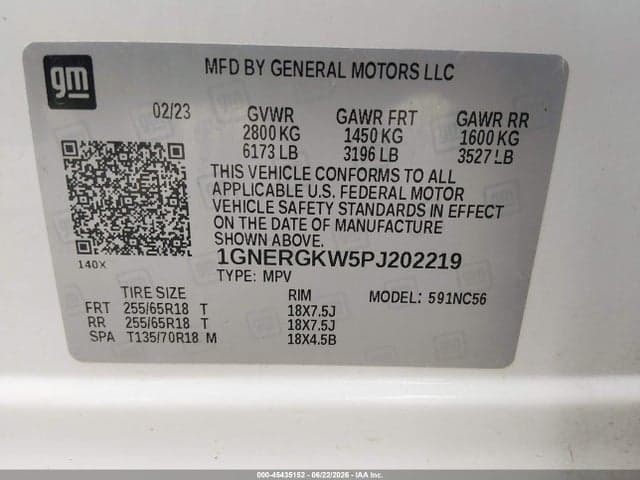 2023 CHEVROLET TRAVERSE FWD LT CLOTH 9