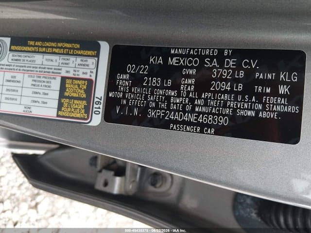 2022 KIA FORTE LXS 9