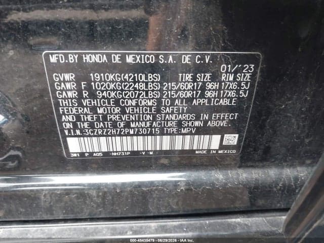 2023 HONDA HR-V AWD EX-L 9