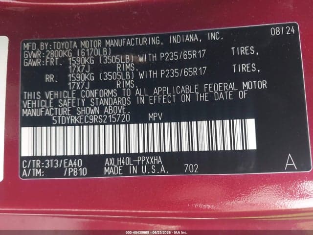 2024 TOYOTA SIENNA XLE 9
