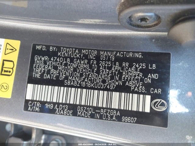 2019 LEXUS ES 350 9