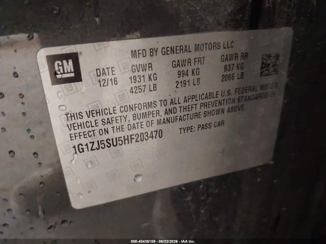 2017 CHEVROLET MALIBU HYBRID 9