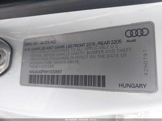 2017 AUDI A3 PREMIUM 9