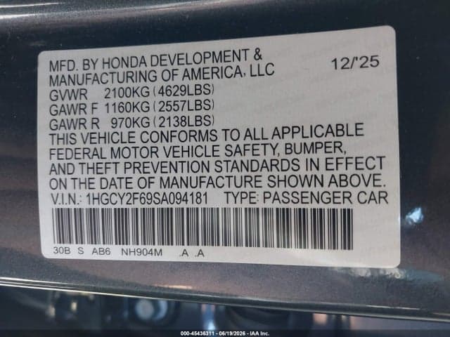 2025 HONDA ACCORD HYBRID EX-L 9