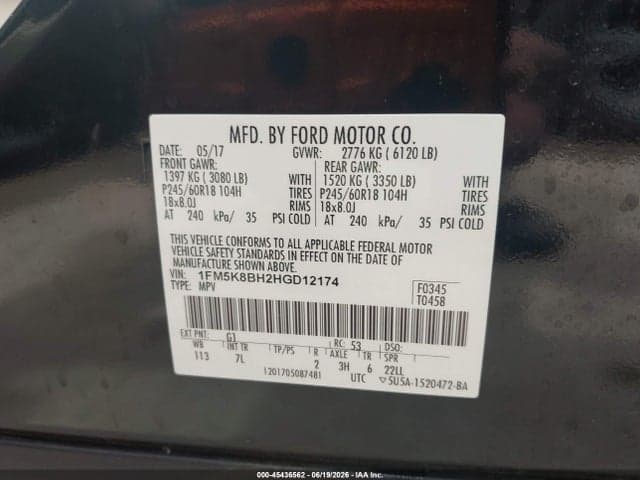 2017 FORD EXPLORER 9