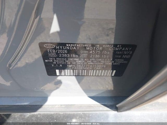 2026 HYUNDAI SONATA HYBRID SEL 9