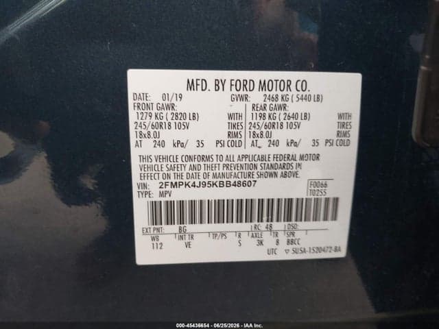 2019 FORD EDGE SEL 9