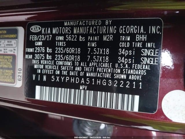 2017 KIA SORENTO 3.3L EX 9