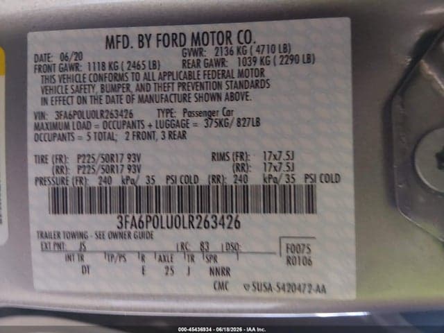 2020 FORD FUSION HYBRID SE 9