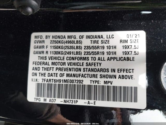 2021 HONDA CR-V HYBRID TOURING 9