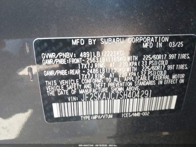 2025 SUBARU FORESTER WILDERNESS 9