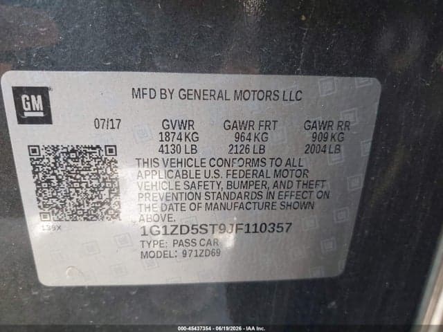 2018 CHEVROLET MALIBU LT 9