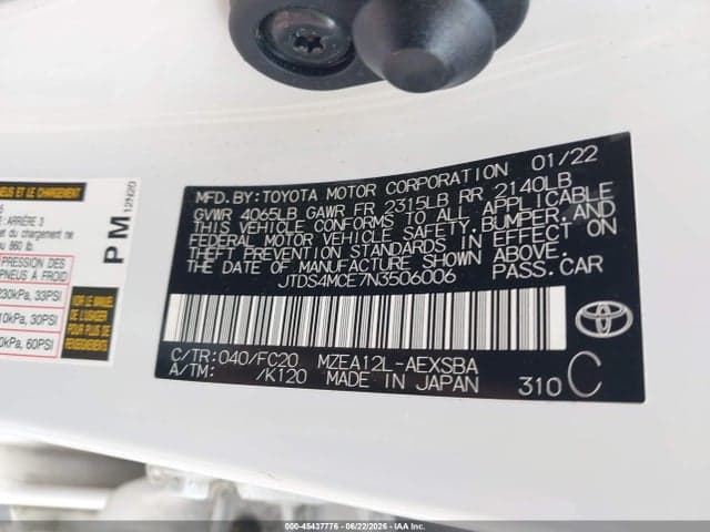 2022 TOYOTA COROLLA SE 9