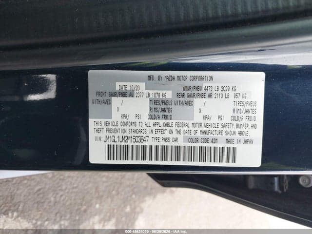 2021 MAZDA MAZDA6 SPORT 9