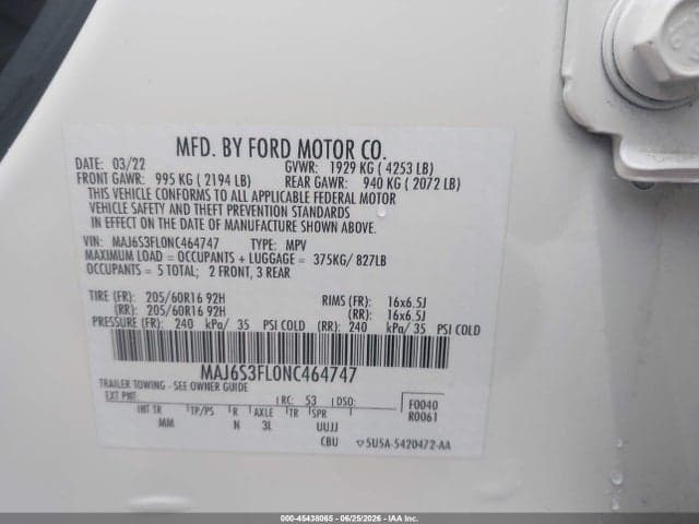 2022 FORD ECOSPORT S 9