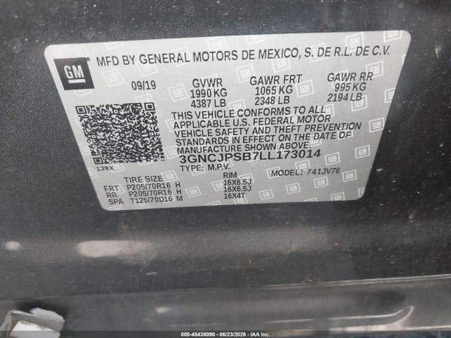 2020 CHEVROLET TRAX AWD LT 9