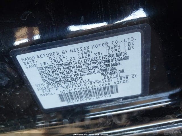 2021 NISSAN VERSA SV XTRONIC CVT 9