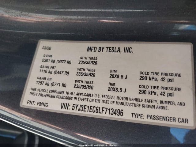 2020 TESLA MODEL 3 9