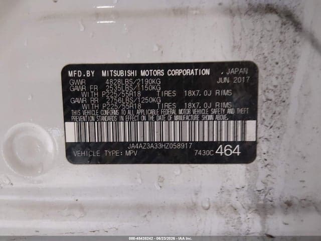 2017 MITSUBISHI OUTLANDER SE/SEL 9