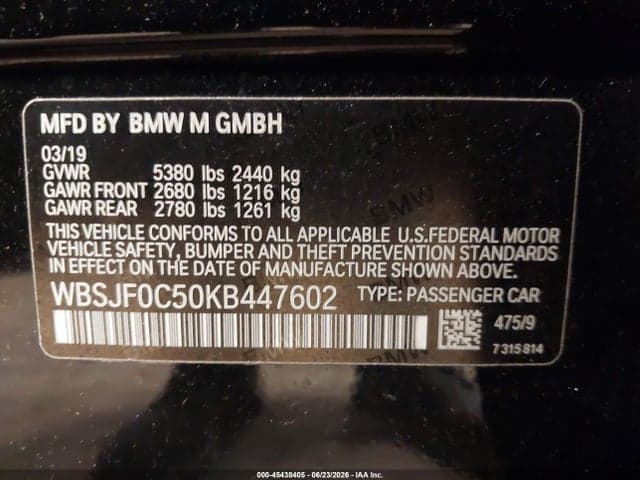 2019 BMW M5 COMPETITION 9