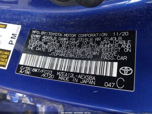 2021 TOYOTA COROLLA SE 9