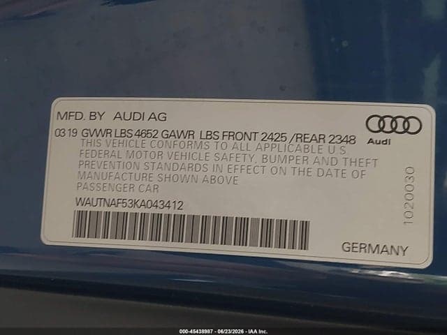 2019 AUDI A5 45 PREMIUM 9