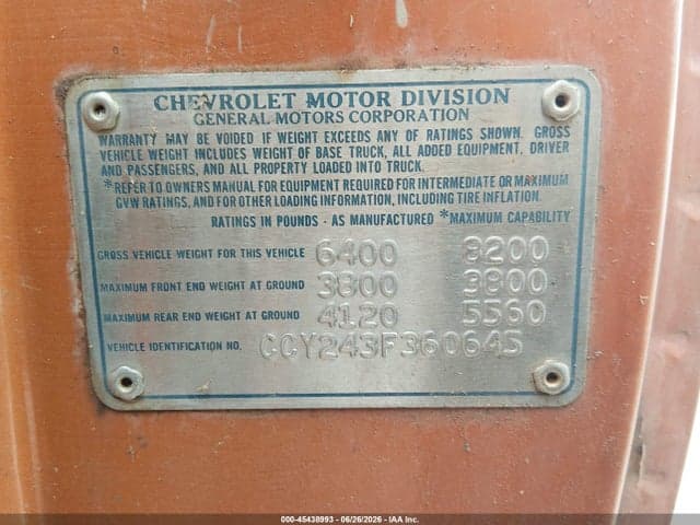1973 CHEVROLET C25 9