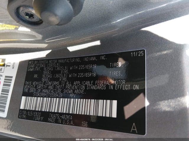 2026 TOYOTA HIGHLANDER XLE 9