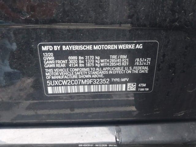 2021 BMW X7 XDRIVE40I 9