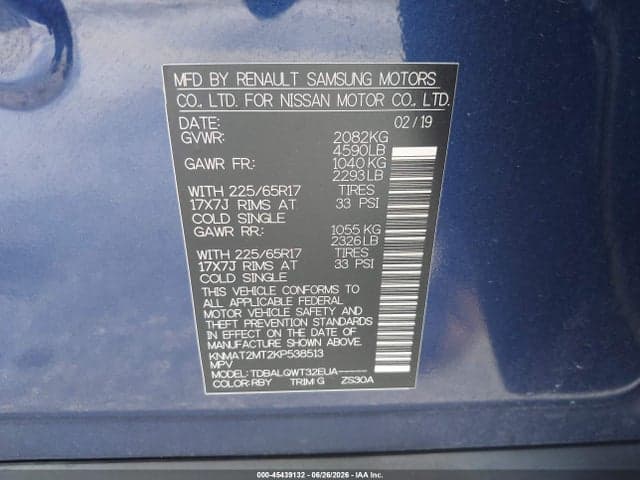 2019 NISSAN ROGUE SV 9