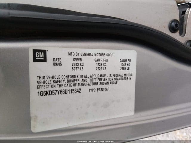 2006 CADILLAC DTS 1SB 9