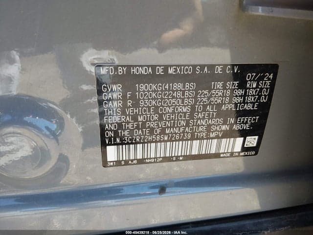 2025 HONDA HR-V AWD SPORT 9