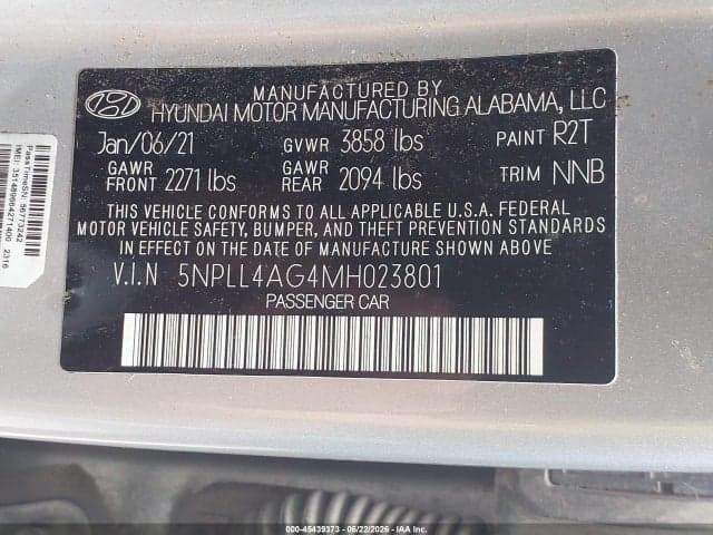 2021 HYUNDAI ELANTRA SE 9